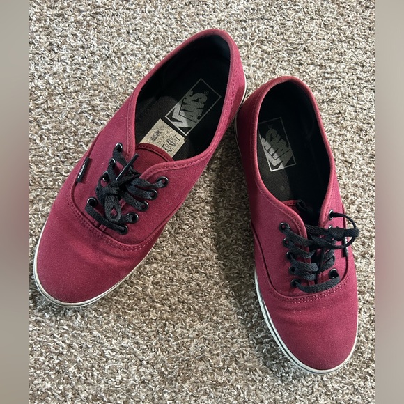 ‼️SOLD‼️Burgundy Vans Shoes women’s 8 men’s 6.5 - Picture 4 of 5